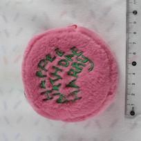 Rožinė mini apvali makiažo krepšys, monetų piniginė, ausinių ir kortelių laikymo krepšys, mielas pliušinis nešiojamas torto maišelis 8.5*8.5cm pink