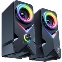 Onikuma L6 Subwoofer Desktop PC Laptop Gaming USB Stereo Computer Speakers LED Tweeter with RGB 3.5mm Jack 18.9*11*9.5cm juoda