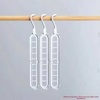 Space-Saving Multifunctional 9-Hole Clothes Drying Rack: Dual-Purpose Horizontal/Vertical Hanger for Efficient Storage and Multiple Hanging white