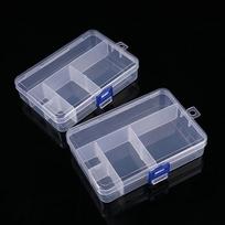 Skaidrus plastikinis laikymo papuošalų dėžutės konteineris auskarams, žiedams, vėriniams 1Pc gray