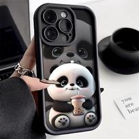 Soft Milk Panda Phone Case For Samsung A55 5g Case A15 A54 5g A53 A34 A32 A24 A25 A73 A06 S22 S23 S24 S25 Ultra S21 S20 FE Cover A73 5G gray