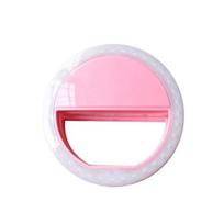 Portable Clip Fill Light Selfie LED Ring Photography for iPhone Android Phone rožinė