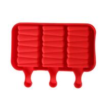 Silicone Ice Cream Jelly Lolly Pop Maker Mould Cake Bake Mold Kitchen red