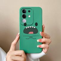 Case For Vivo V30 V40e iQOO Z9s Y29 Y29S Y39 Y19S S19 Pro V50 V40 Lite(IDN) Y04 T4x Cute Dinosaur High Quality Silicone Protective Shell For Vivo Capa Vivo Y29 4G blue