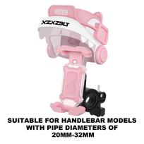 Electric Scooter Phone Mount Motorcycle Cell Phone Holder With Sun Visor Motorbike Handlebar Phone Clip Motorcycle Supplies rožinė