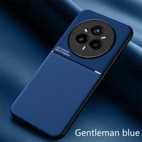 For realme 14 Pro 5g Case Luxury Soft Leather Phone Cases for Oppo realme 14 pro plus realme14pro+ Car Magnetic Holder Cover For Realme 14 Pro 5G mėlyna