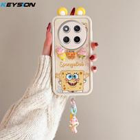 KEYSION Cute Ear 3D Cartoon Case for HONOR X9c 5G with Bracelet Soft Silicone Shockproof Phone Cover for Huawei Magic 7 Lite 5G for Honor X9c