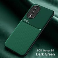For Honor 80 Shockproof Case Magnetic Car Holder Leather Silicone Case for Honor 80 GT 80 SE 80 Pro/Honor 70 Pro/Honor 50 60 Pro Honor 60 black