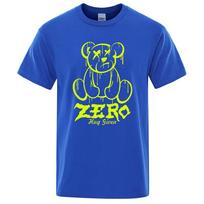 Zero Hug Given Green Bear Kawaii Print Short Sleeve Oversized Sweat T-Shirt Summer Personality Clothes Cotton Men Shirt S