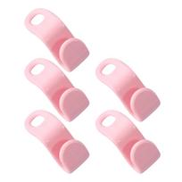 Mini kabykla spintos jungčių pakaboms Sutaupykite spintos vietos Prijunkite Kaskadinis plastikinis paltas Organizatorius Drabužių laikymas Pagrindinis 5PCS rožinė