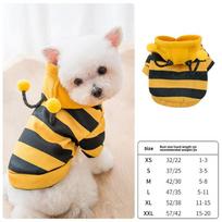 Bee Transformation Outfit Small Dog Dog Bipod Autumn New Spring Cat Sweater Hooded Pet Dog Clothes XS