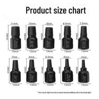 10-Piece Screw & Nut Extractor Set with Broken Screw and Hex Bolt Removal Tools