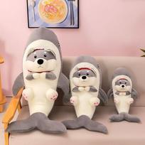 Shark Pillow Doll Plush Toy Cute Rag Doll Sleeping Doll Cushion Birthday Gift for Women 45cm
