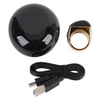 Smart Ring Counter Zinc Alloy Smart Tasbih Ring IP67 Digital Rechargeable Finger Counter Prayer 20mm / 0.8in