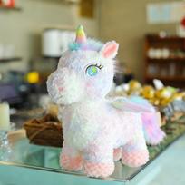 New Gradient Unicorn Doll Plush Toy Creative Pony Doll Girls Birthday Gift Doll 35cm