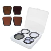 8 in 1 Drone Lens Filter Set HD Optical Glass CPL ND8 ND16 ND32 ND64 Starburst Light Pollution black