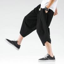 Men’s Harajuku Casual Harem Pants Male Baggy  Jogger Sweatpants Woman Large Size Summer S juoda