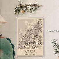 Dublinas Paryžius Londonas Niujorkas Individualus miesto žemėlapis Klasikiniai kino plakatai Kraft popieriaus lipdukas Namų baras Kavinė Kambarys Sienų dekoras 21cm×30cm NoFrame