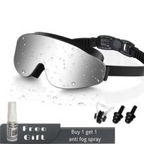 Old Anti-fog Spray Nose Clip Ear Plug Swimming Wide Field of Vision Anti-fog and Leakproof Glasses gray