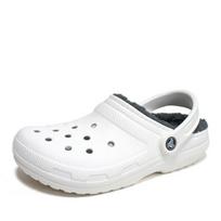 Crocs Classic Lined Clog Unisex Winter Slippers White 203591 10m 20359110M/230mm(M4/W6) white