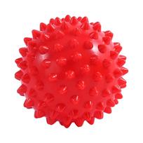 PVC Dygliuotas kamuolys Jogos masažo kamuolys Fitneso fascijų kamuolys Griebimo kamuolys Pėdų ežiuko kamuolys Fitneso relaksacijos kamuolys Jogos kamuolys One Size raudona