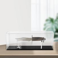 Acrylic Display Case Cabinet Protection Thick Enthusiasts Gift Black Base Showcase Stand for white