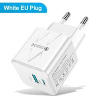 PD 25W USB C Charger Fast Charging Type C Charger for IPhone 16 15 Pro Phone QC 3.0 Type C Fast Charging for Xiaomi Huawei Samsung EU Plug balta