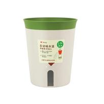 Double Layer Self Watering Pots Hydroponics Flower Pot Plastic Lazy Automatic Water-Absorbing Plants Pot Potted Planters Home S žalia