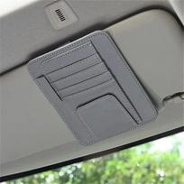Saugus ir Patogus Automobilio Saulės Skydelio Organizatorius PU Odos Saugojimo Kišenė Gray gray