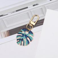 Spalvingas lapo metalinis raktų pakabukas - Papuošalo aksesuaras ir maža dovana gray