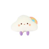 Rainbow Cloud Car Neck Pillow: Fashionable Headrest & Waist Support Cushion - Universal Decoration for All Seasons white