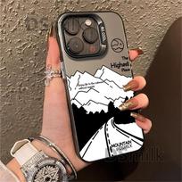 Kietas dėklas nuo smūgių iPhone 11, 13, 14, 15, 16 Pro - Sniego kalno dizainas, Suderinamas su 11XsMax ir 7/8 Plus iPhone 7 Plus/8 Plus