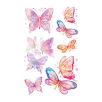 Butterfly Glitter Face Tattoos - Waterproof and Long-lasting Music Festival Makeup Stickers 7.5 x 12 cm white