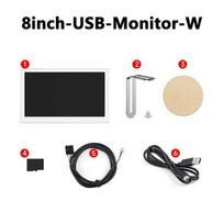 8-Inch RGB LCD USB Sub-Screen with Sound Pickup, 1280x800 Resolution