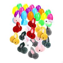 Velykiniai kiaušiniai su kiškučiais, pripildomi žaislai dovanų maišeliams 18pcs Bunny Eggs red