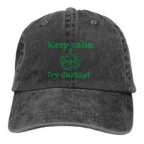 Washed Men's Baseball Cap Keep Calm Yoga Trucker Snapback Cowboy Caps Dad Hat ChatGPT Golf Hats Adjustable ruda