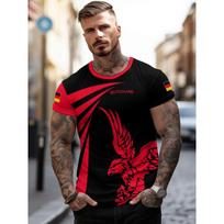 3D Printed Football Uniform Germany T-Shirt For Men German Flag Pattern Tees Summer O-Neck Tops Unisex T Shirts Short Sleeves XXS black