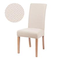 Elastingas kėdės užvalkalas valgomajame Vestuvių banketui Viešbutis Tvirtas žakardo kėdės užvalkalas Tamprus kėdės užvalkalas 1 Piece white