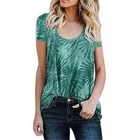Summer Round Neck 3D Graffiti Sketches Print Top Fashionable Casual Short Sleeved Women's T-shirts XS