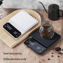 Tiansheng Didelio tikslumo virtuvinės svarstyklės: Kompaktiškos elektroninės svarstyklės kavai ir kepiniams White (includes anti-slip mat) white