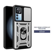 for xiaomi 12t case car magnetic ring holder armor phone cases for xiomi 12tpro mi12t mi 12 t pro xiaomi12t stand back cover For Mi 12T gray