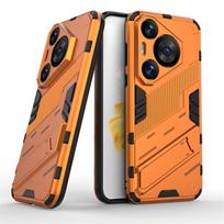 For Huawei Pura 70 Pro 5G Case Armor Shockproof Phone Case For Huawei Pura 70 Pro Plus Pura 70 Ultra Magnetic Holder Back Cover For Pura 70 5G oranžinė