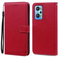 For Realme GT Neo 2 Case Wallet Flip Book Leather Cover For Realme GT Neo2 Case Phone Cover Fundas Coque Shell For Realme GT Neo 2 tamsiai raudona spalva