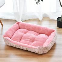 Soft warm dog kennel high rebound pet sleeping mat XS rožinė