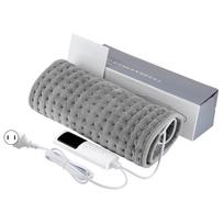 Nugaros šildymo pagalvėlė 9 šildymo lygiai 4 laikmačiai Skausmo malšinimas Elektrinis šildomas juosmens diržas pilvui US PLUG gray