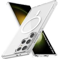 Case for Samsung Galaxy S24 ULTRA - Transparent Silicone with Integrated Magnetic Circle Phonillico® skaidri