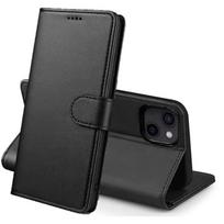 Coque Noir pour iPhone 15 - Portefeuille Rabat Clapet Aimanté Rangement Cartes Phonillico® juoda