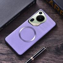Shell For Huawei Pura 70 Ultra Magnetic Leather Phone Soft Bumper Case For HUAWEI Mate 70 Pro P70 Quick Wireless Charging For Magsafe MagsafingCover Pura 70 Ultra violetinė