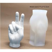 1PC INS Creative Silicone Diy Soy Wax Candle Mold Aromatherapy Plaster 3D Gesture Finger Handmade Soap Mould Home Decor Material