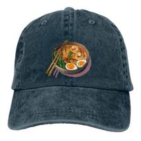 Japoniškos Ramen makaronų lėkštės Klasikinės beisbolo kepurės Vyriškos Hip Hop sportinės kepurės Apsaugos nuo saulės kepurės vyrams ir moterims Adjustable tamsiai mėlyna spalva